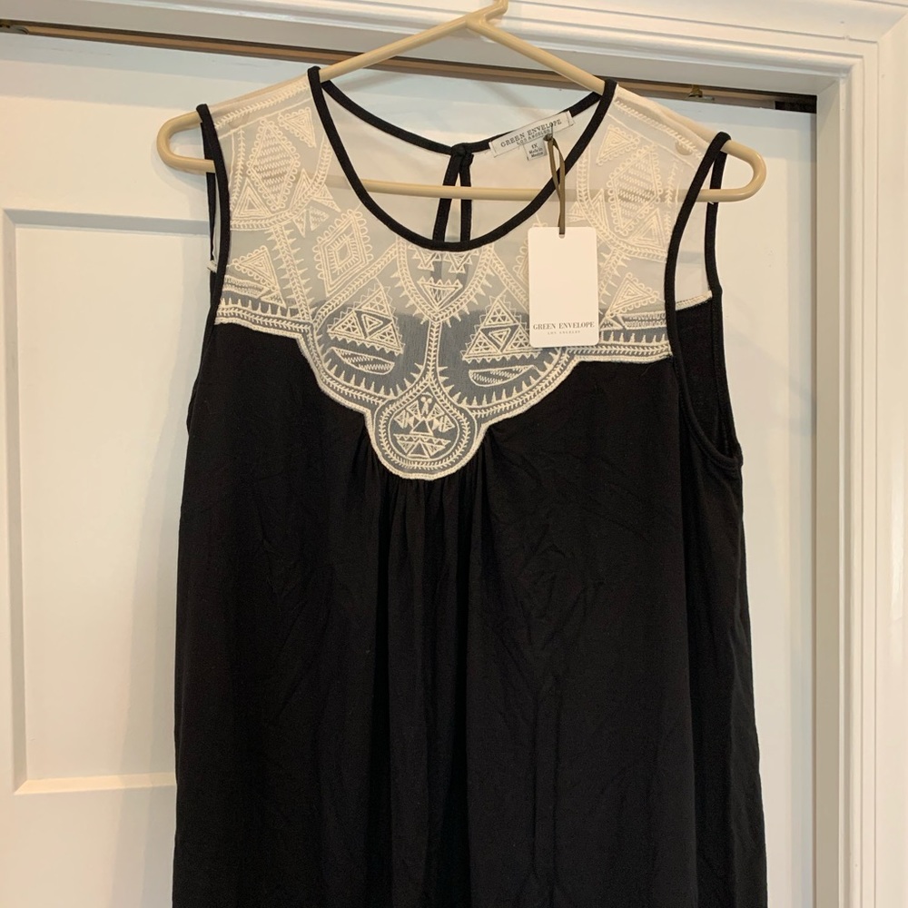 Black and Cream tank